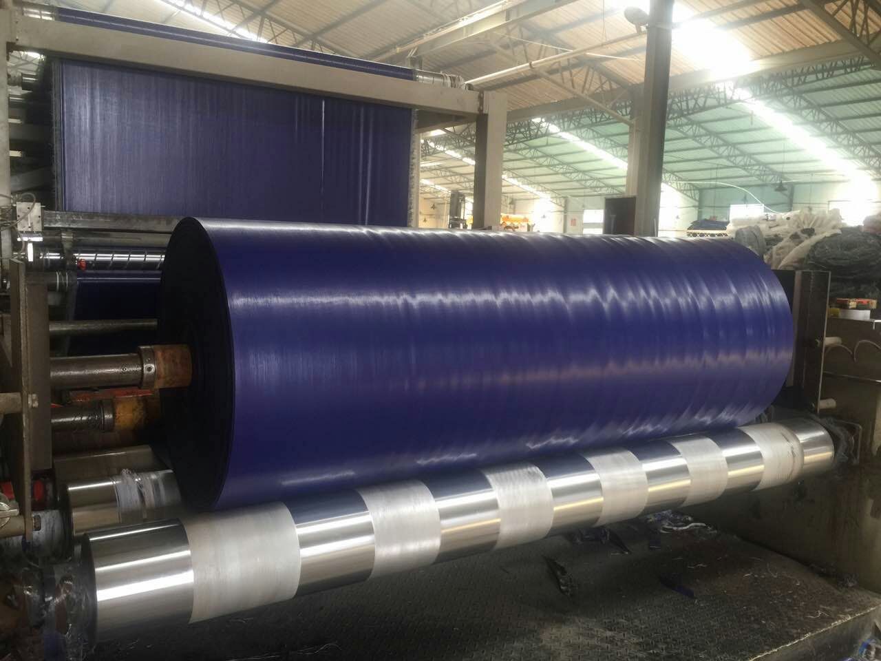 Double dark blue tarpaulin